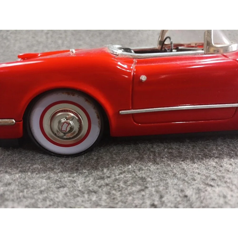 50s Fifties Tinplate Friction Car Red 1953 Corvette Roadster Missing Cassette
